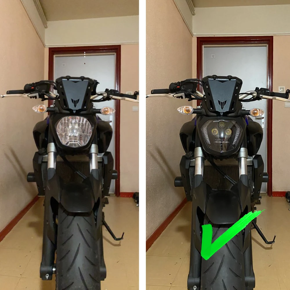 Светодиодная фара DRL для YAMAHA MT07 2014 2015 2016 2017 FZ07 мотоциклетная лампа MT 07 FZ 110 Вт 12 В MT-07