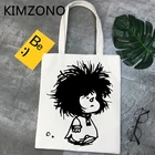 Сумка для покупок Mafalda, сумка для покупок из переработанного материала, Холщовая Сумка, многоразовая сумка-тоут на заказ