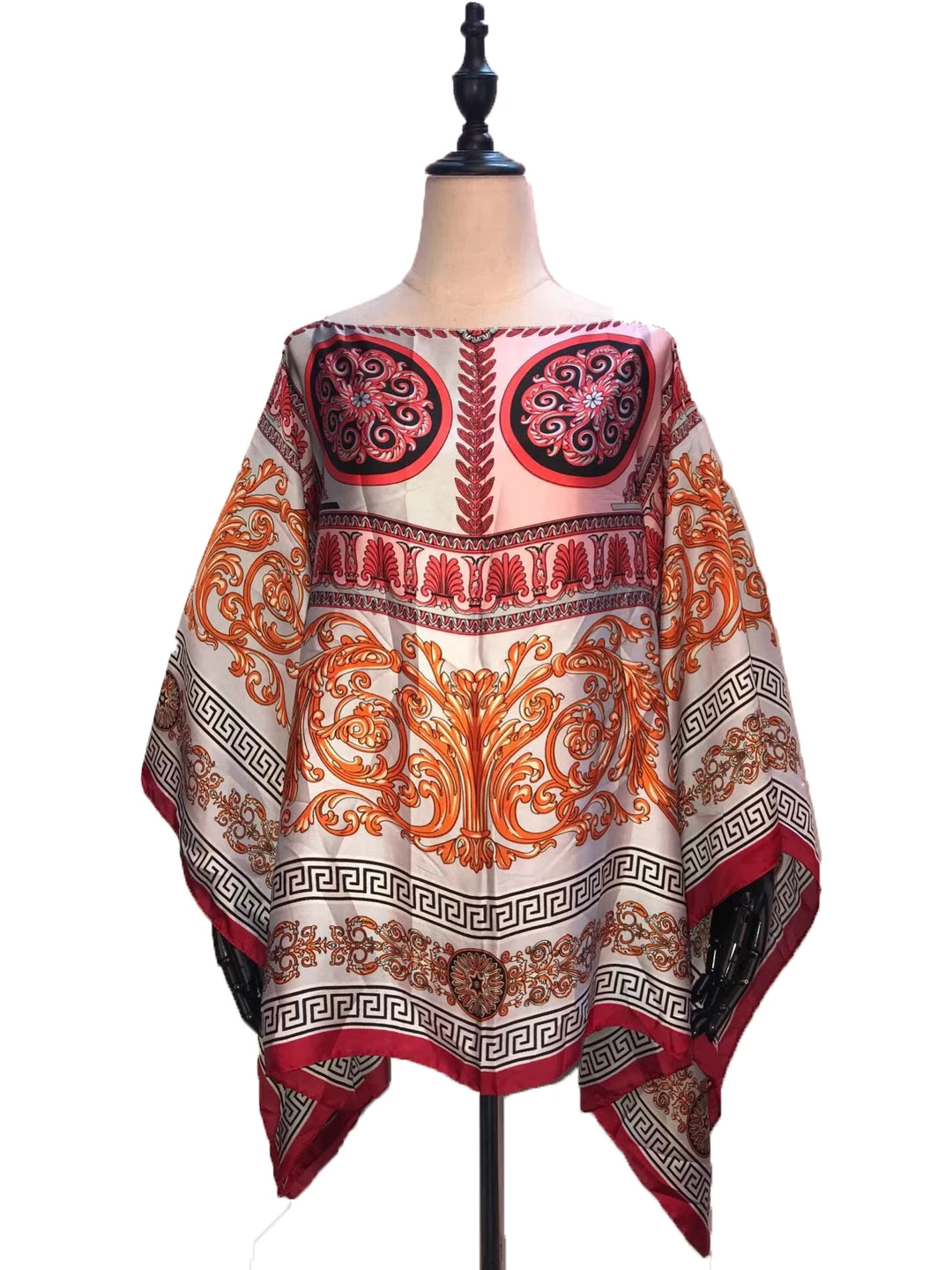 

popular One-shoulder Sexy Women printed Silk top Dashiki batwing African women outlet Top clothes