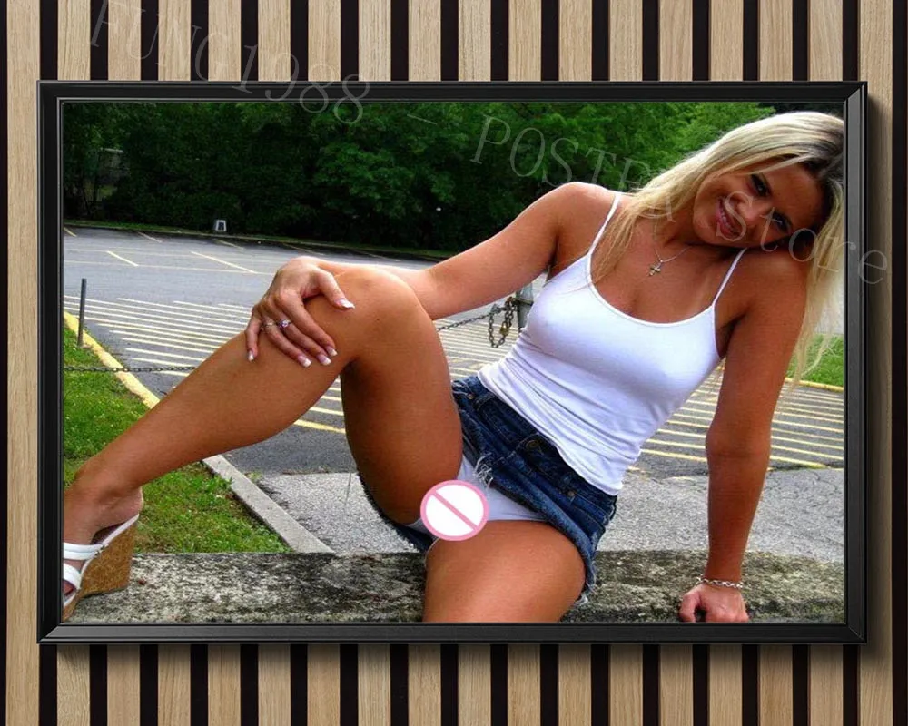 S087 сексуальная девушка в горячие трусы стены Плакаты принты шелковая Живопись