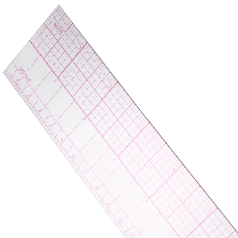 

Drawing Tool Squares Angles Parallel Line Soft Plastic Metric Ruler Clear Pink