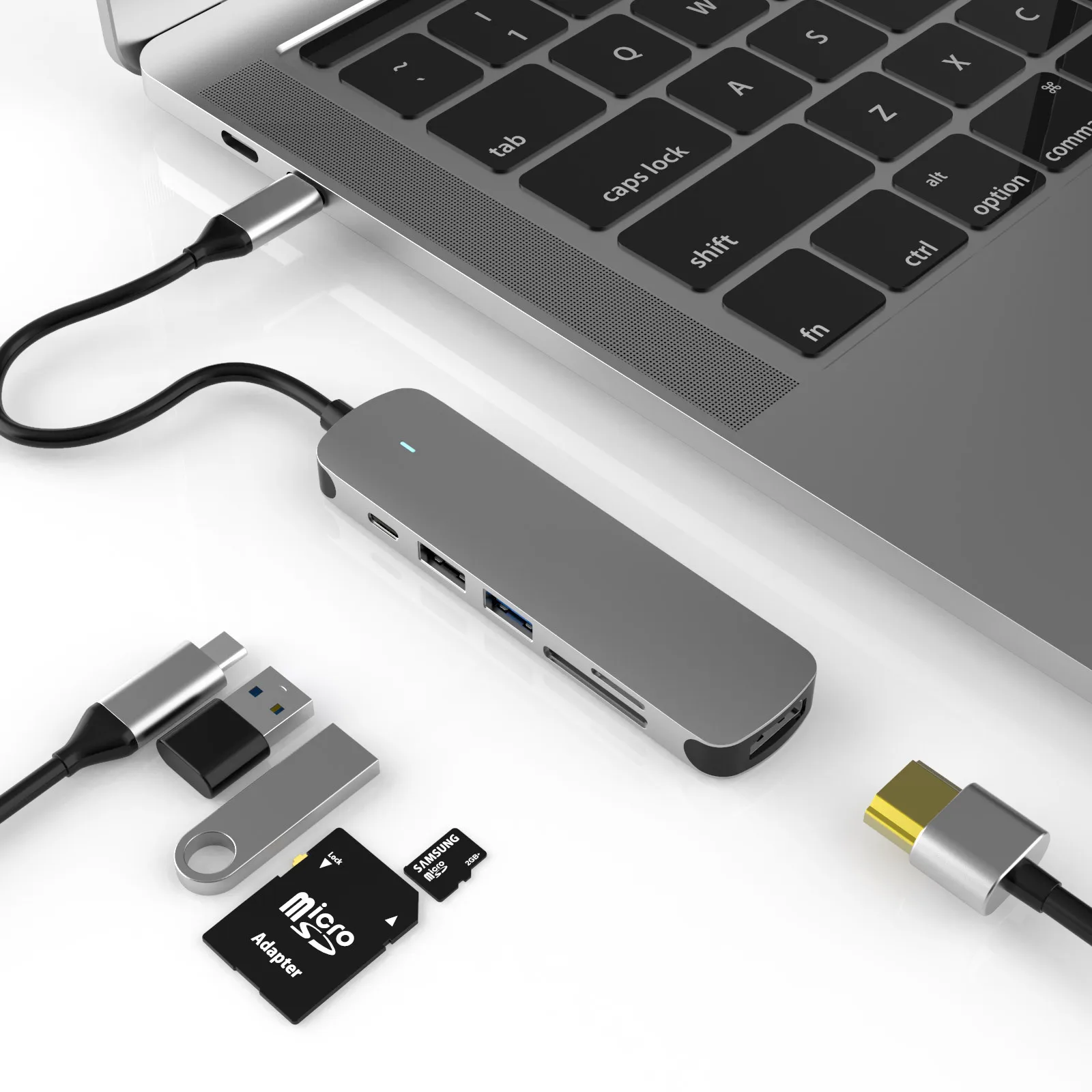 

USB 3.0 hub type c hub usb port hub 4K HDMI RJ45 for macbook
