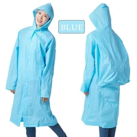 qian hooded eva rain poncho waterproof backpack raincoats jacket for men women adults trench coat rain gear rainwear