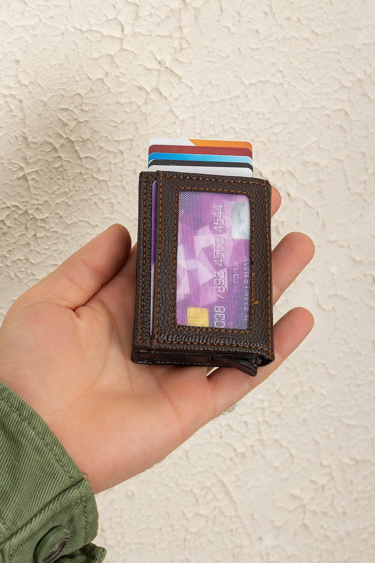 

Artificial Leather Mechanismed Card Wallet Wallet