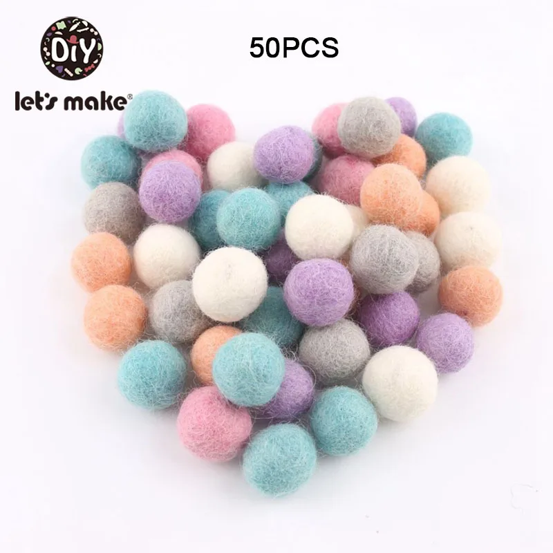 50PCS 20mm Wool Felt Balls Handmade DIY Crafts Accessories Colorful Wool Ball Decorations Baby Kids Room Decoration Home Decor
