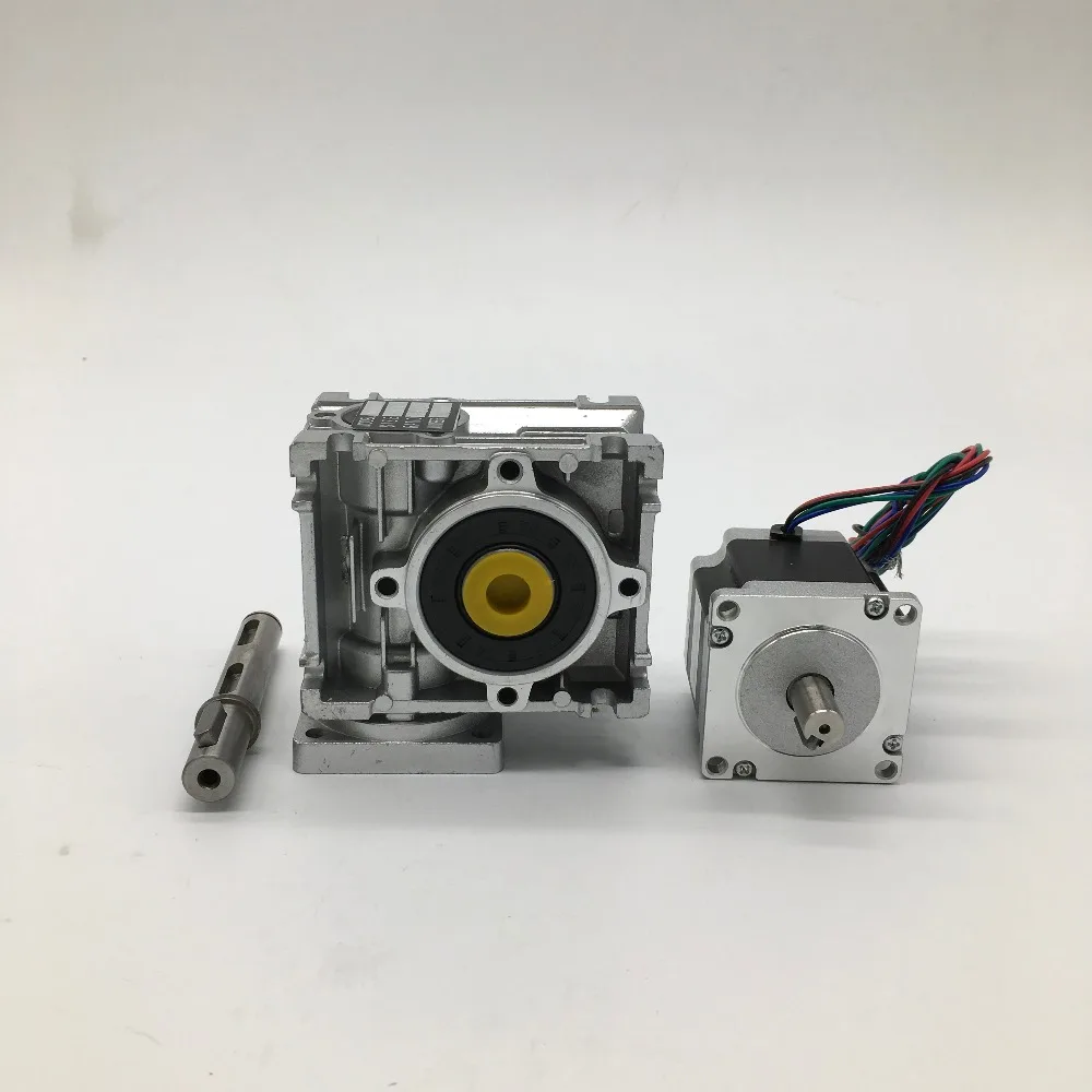 5:1 червячная коробка передач RV030 редуктор скорости 14 мм выход с Nema23 шаговый