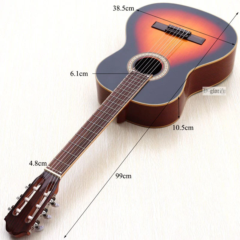 Фабрика 39 дюймовые Классические гитары с sunburst цвет хорошее качество