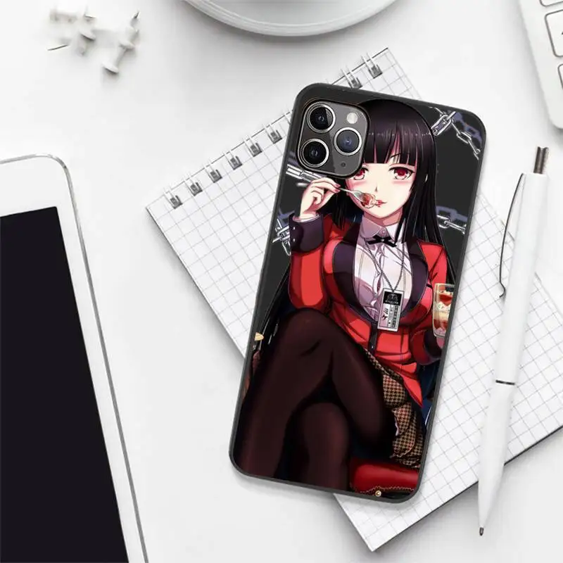 

Kakegurui Jabami Yumeko Japanese Anime Phone Case Candy Color for iPhone 6 7 8 11 12 s mini pro X XS XR MAX Plus