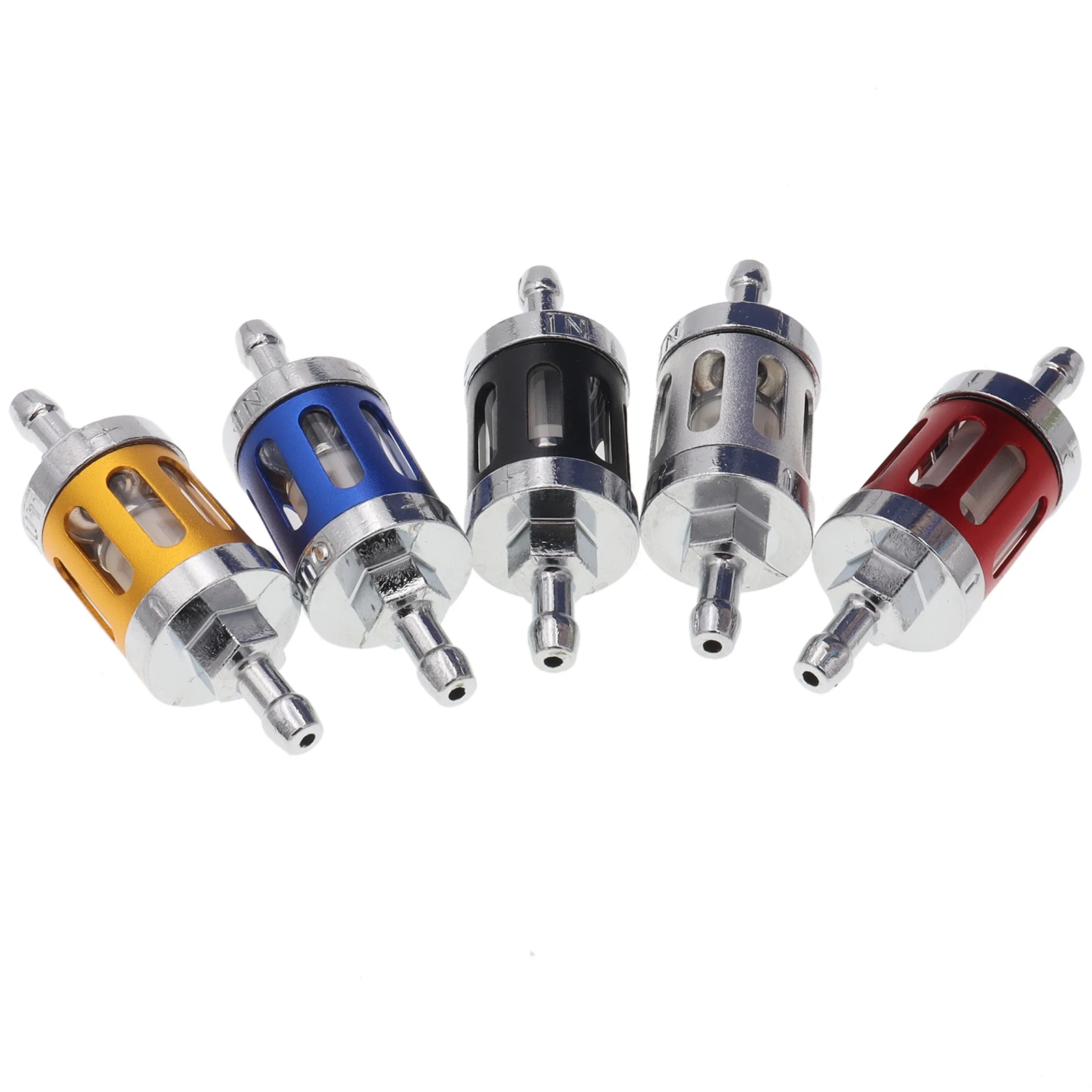 Большой алюминиевый топливный фильтр для бензинового масла 1/4 дюйма встроенный