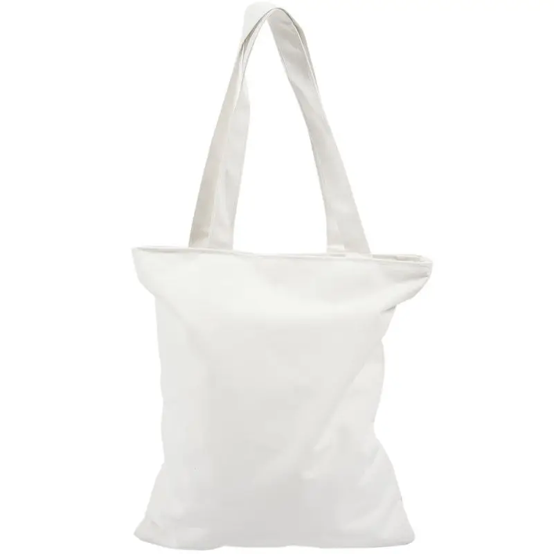 Холщовая Сумка-тоут с застежкой-молнией сумка для покупок продуктов на плечо