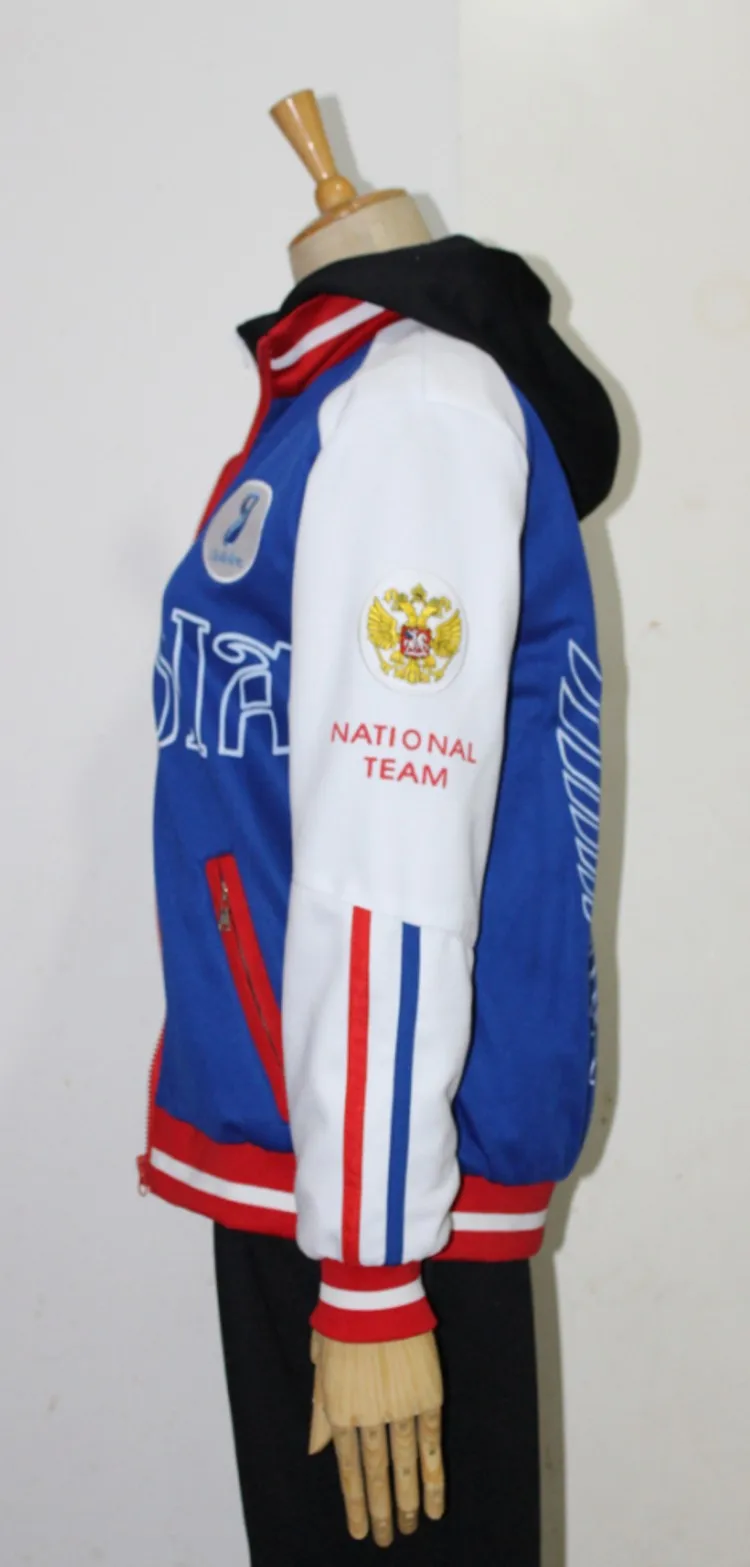 Аниме на Юрий плисецкий льду косплей костюм! На ледяной куртке молнии |