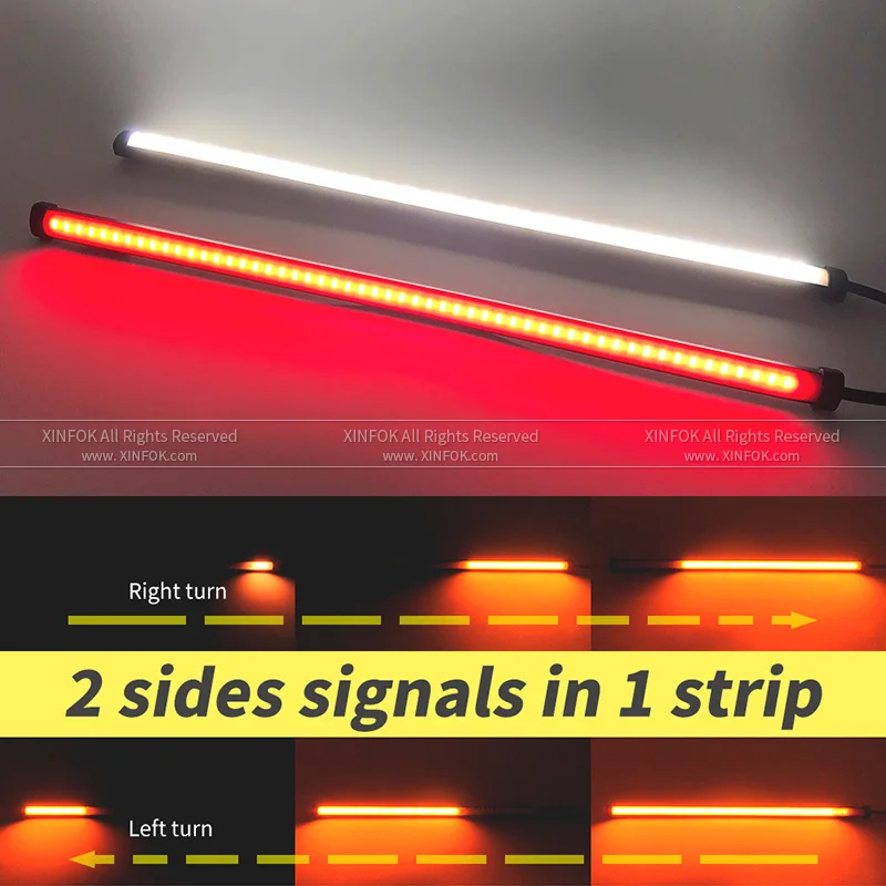 30 см белый Янтарный автомобильный гибкий переключаемый Светодиодный дневной