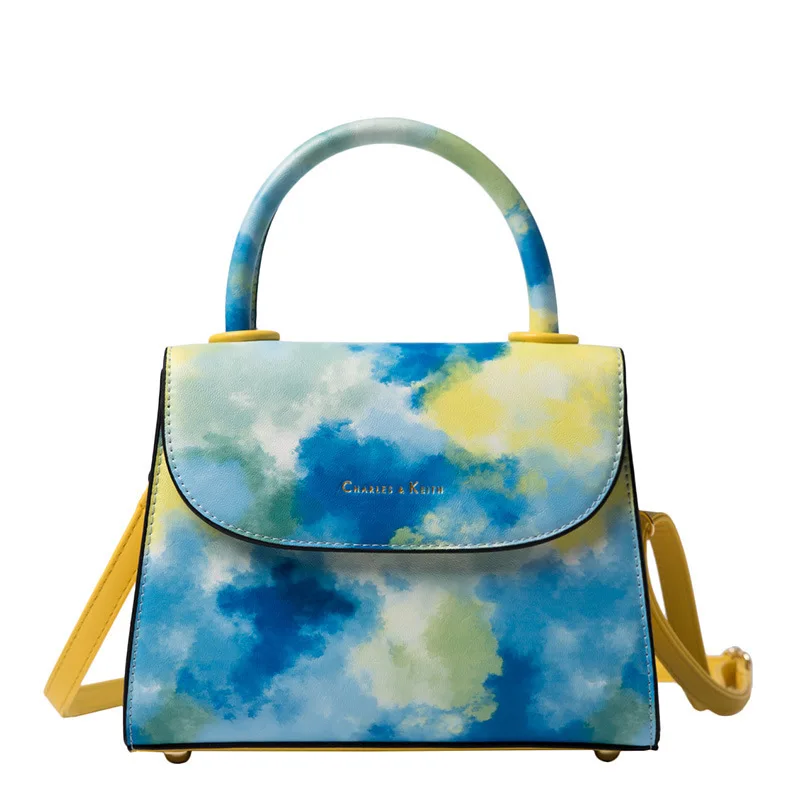 

Fall/winter new fashion shoulder slung women's bag color spray painted graffiti women's bag styling small bag