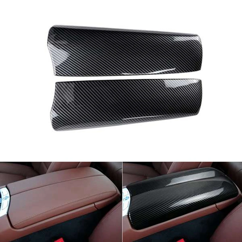 

ABS Carbon Fiber Center Console Armrest Storage Box Panel Decoration Interior Cover Stickers for-BMW 5 Series GT F07