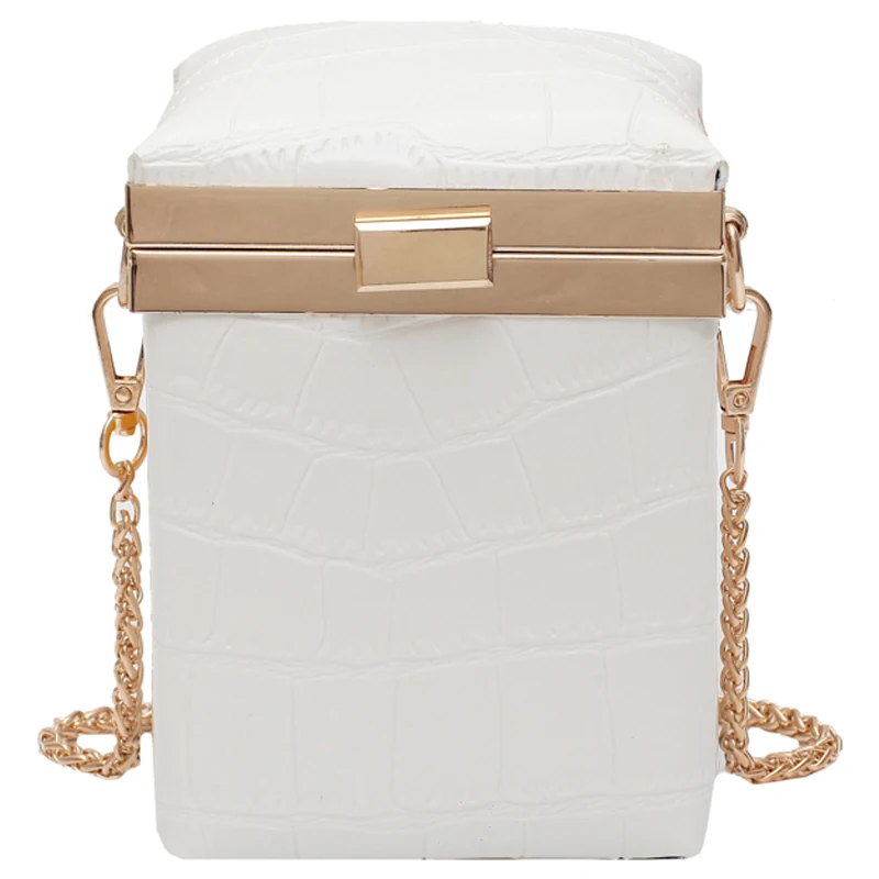 

Classic Alligator Pattern PU Leather Box Bags For Women 2020 Mini Chain Shoulder Handbags Female Travel Totes Lady CrossBody Bag