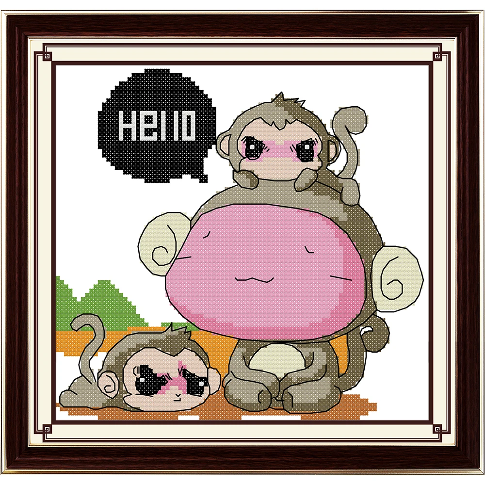 Китайские наборы для вышивки крестиком Вечная любовь красное лицо маленькие