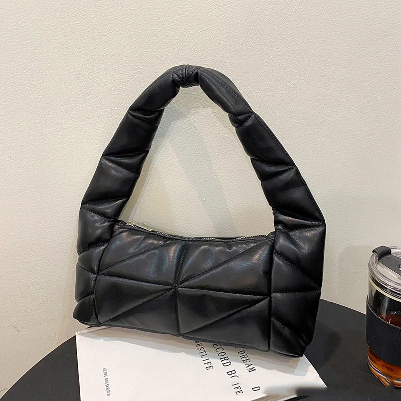

ZA New Ladies Bags Handbag Black Quilted Rhomboid Wrist Underarm Female Cute Purses and Handbags for Women Designer Bags