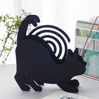mosquito coils holder cat design iron mosquito repellent incense rack craft ornament for home