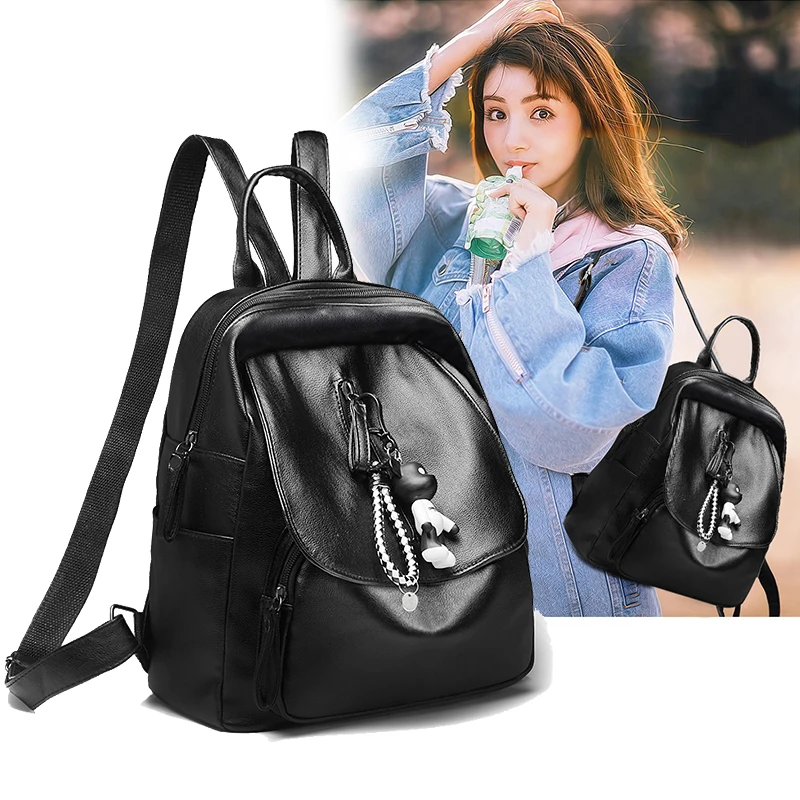 Рюкзак женский в Корейском стиле Модный повседневный простой рюкзак из мягкой