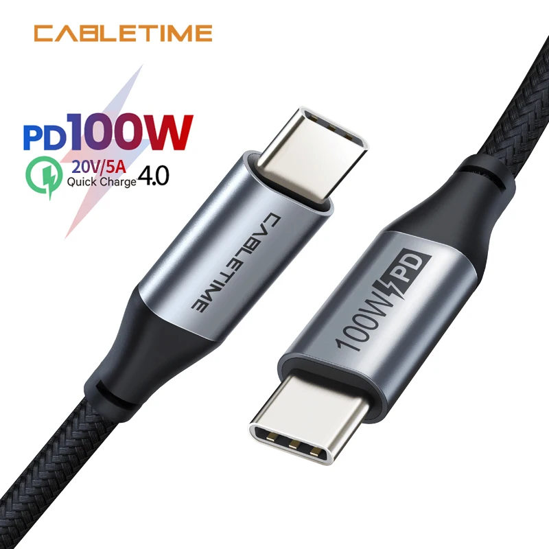 Кабель USB C для Type 100 Вт Huawei Mate 30 PD QC 4 0 кабель быстрой зарядки Macbook Samsung S10 Plus