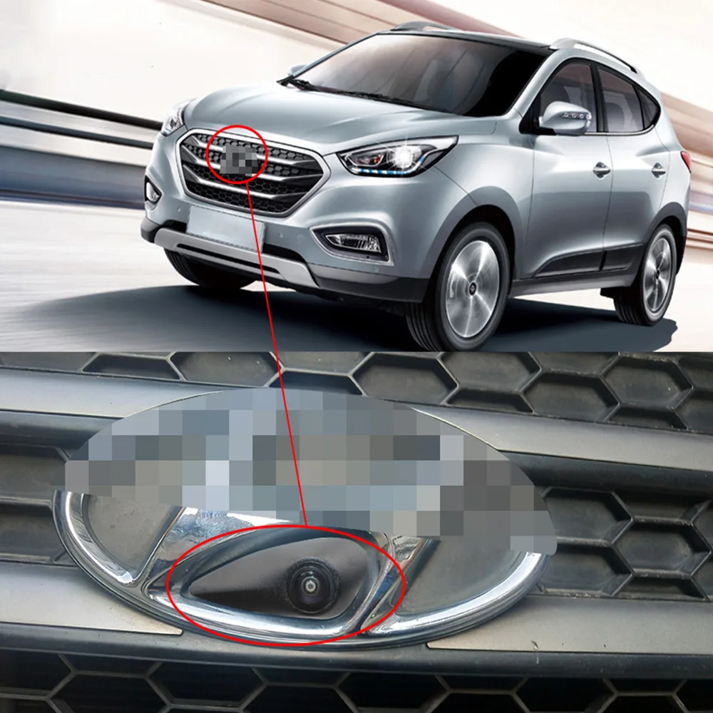 180 ° рыбий глаз CCD HD передний вид камера с логотипом автомобиля для Hyundai Elantra Verna