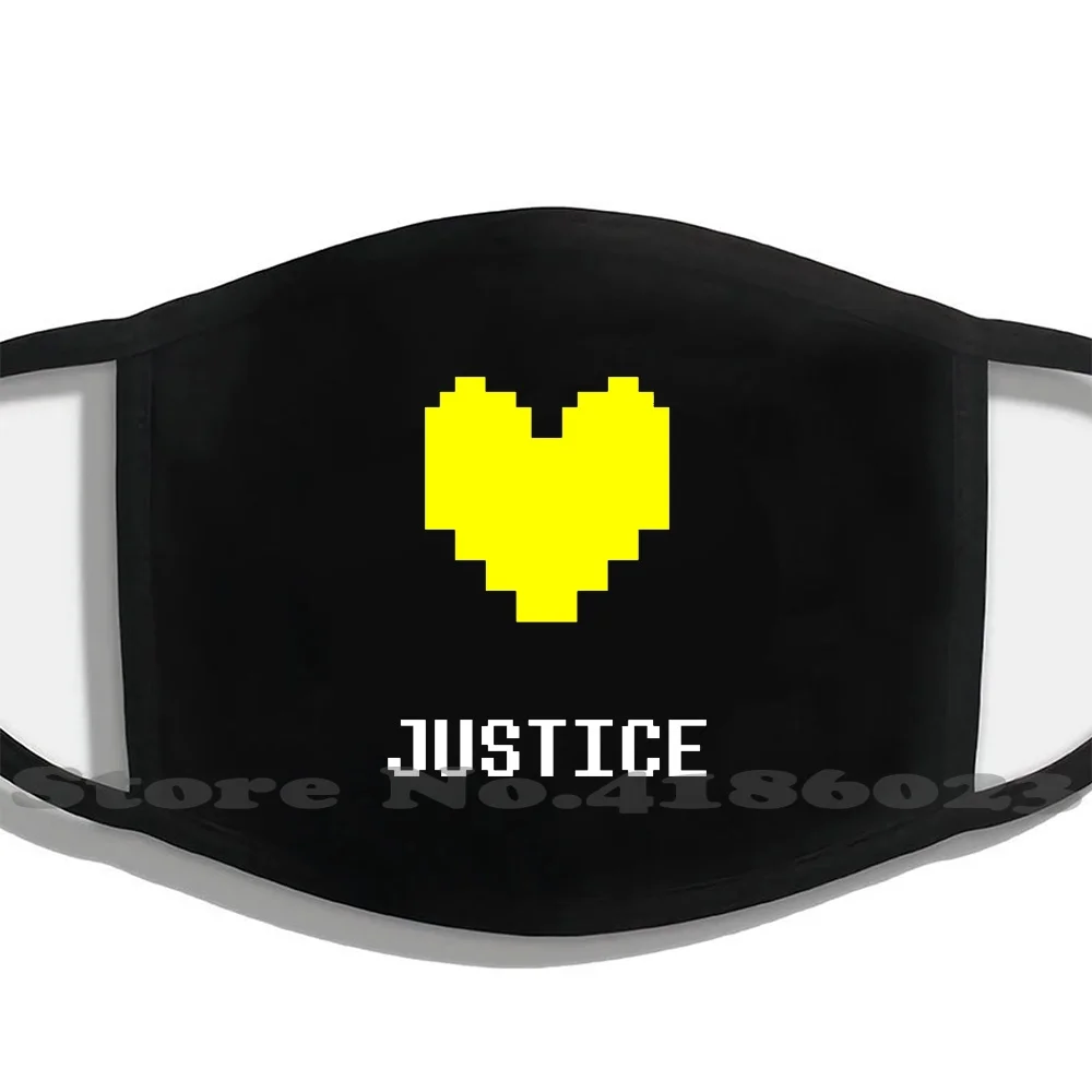 Справедливость (Undertale) Мужчины Женщины моющиеся черные маски маска для лица