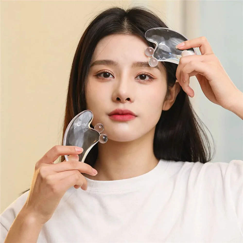 

Face Body Massager Face Guacha Scraper Board Transparent Facial Guasha Skin Lifting Face Wrinkle Remover Gouache Scraper