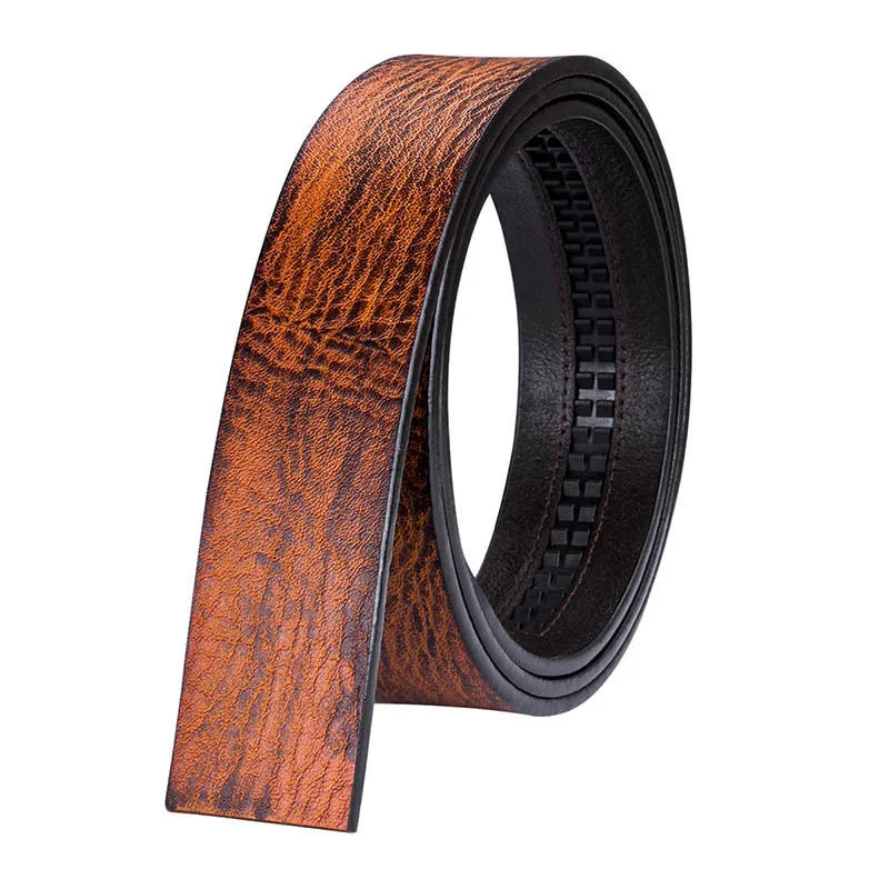

Brand Design Black Gold Men Belt Genuine Leather Luxury High Quality Belt With Gift Box Orange Brown Casual Cowboy Belts for Men