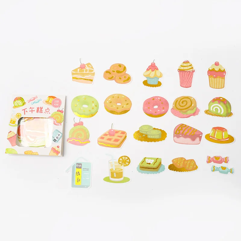 

40 pcs/ Bag Afternoon Cakes Diary Decorative Stickers DIY Notebook Album Stick Label