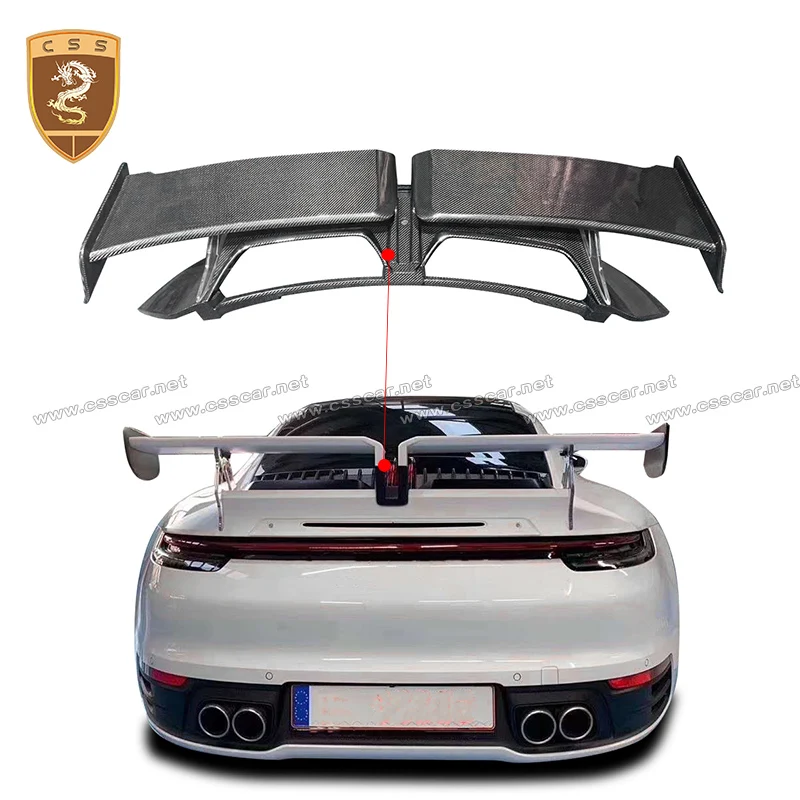 

Carbon Fiber Car Rear Bumper Lip Spoiler Diffuser for Porsche 911-992 Convertible Rear Diffuser Gloss Black
