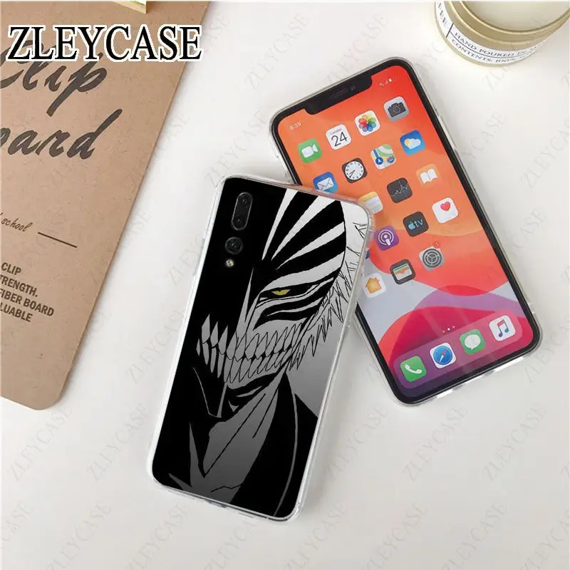 Soft Silicone TPU Phone CASE Cover for huawei P20pro p30lite p20lite P40 P40pro p10plus p9plus bleach ichigo hollow Mask | Мобильные