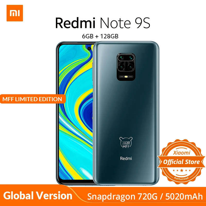 Смартфон Xiaomi redmi note 9s 6 ГБ 128 MFF глобальная версия Восьмиядерный процессор Snapdragon 720G