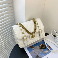 solid color luxury handbags for women 2021 new messenger bags designer ladies crossbody chain bag diamond lattice shoulder bag
