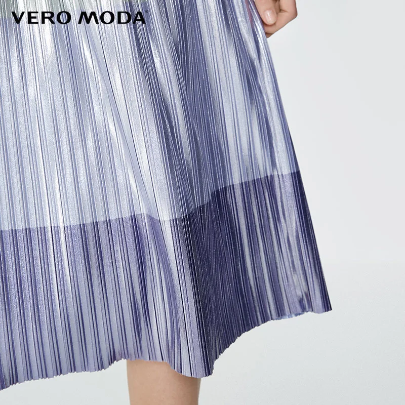 Плиссированная юбка разных цветов из глянцевой ткани Vero Moda | 31921G501 Женская одежда