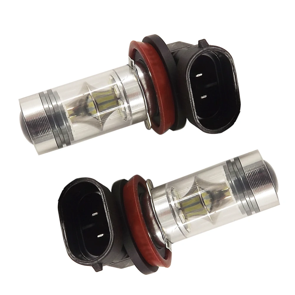 Светодиодные противотуманные фары высокой мощности 2 шт. H8 H11 H16 8000K холодный синий