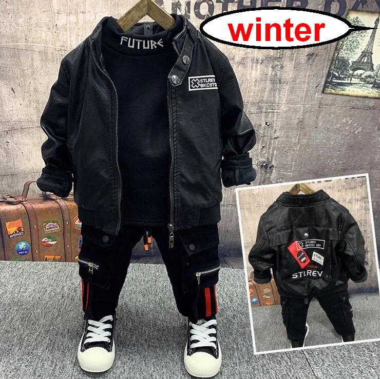 

Для мальчиков зимняя детская одежда для мальчиков, комплект одежды, одежда для малышей, начинающих ходить, с подкладкой, теплый комплект из ...