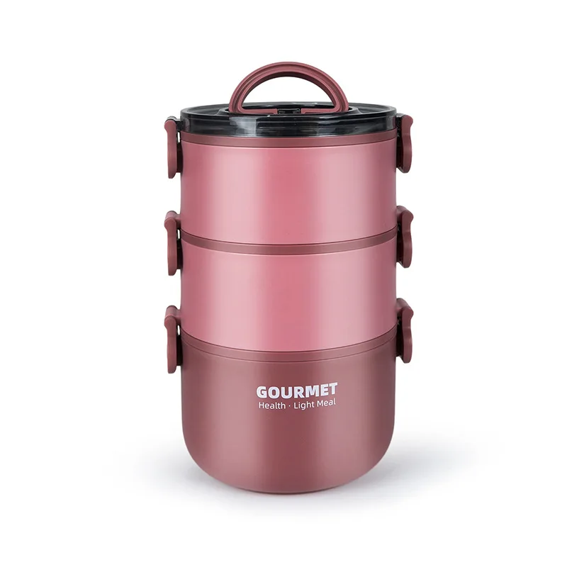 

Three Layer High Bottom and High Round Stainless Steel Food Lunch Box Food Container Bento Box Food Lunch Box Food