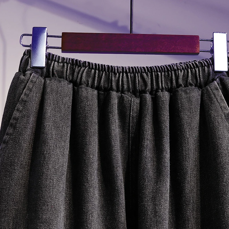 

Plus Size High Waist Floral Jeans Women Harem Style Pants Loose Casual 3XL,4XL,5XL Denim Pants New arrival Ladies Trousers 2021