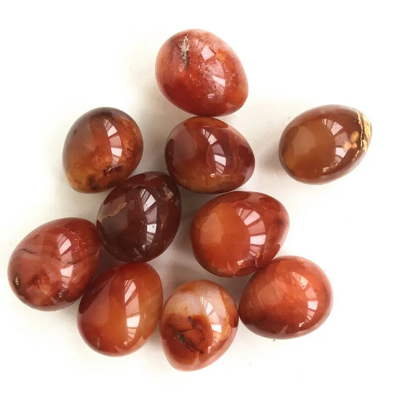 Оптовая продажа 1 шт. натуральный красочный красный оранжевый сердолик агат яйцо