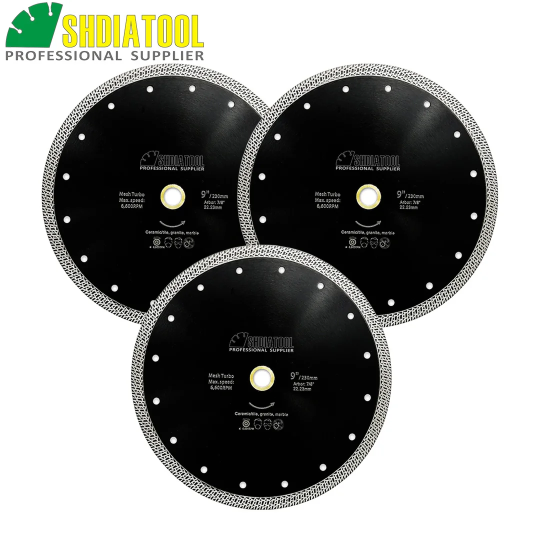 Алмазная пила SHDIATOOL горячепрессованная спираль диаметром 9 дюймов 230 мм для сухой