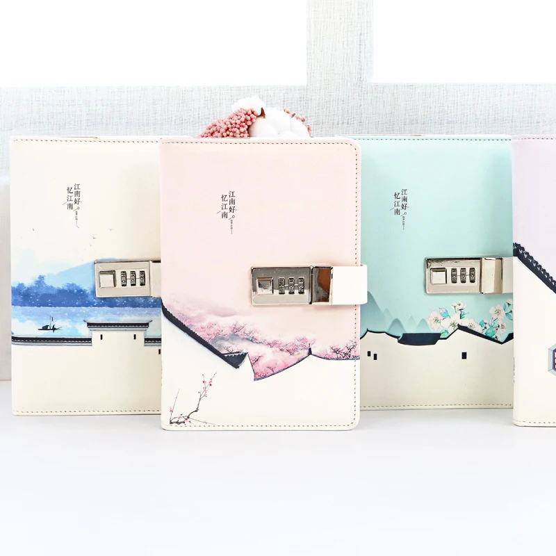 

Блокнот-книжка A5 в старинном стиле для девочек, блокированный дневник в китайском стиле, 192 страниц