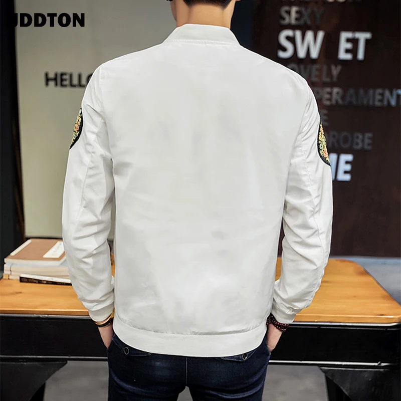 JDDTON Мужская куртка с вышивкой весна осень халат дракона верхняя одежда ветровка