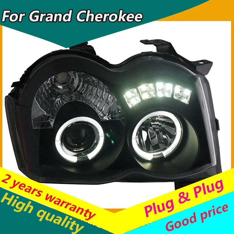 

KOWELL Car Styling For jeep Grand Cherokee 2008 2009 2010 headlight led DRL front Bi-Xenon Lens Double Beam HID KIT