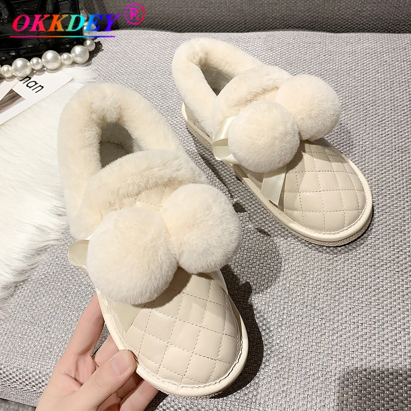 

2021 Winter New Snow Boots Women Flat Casual Women's Sports Shoes Low Heel Boots Round Head All-match Dress Botas De MujerOKKDEY