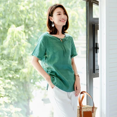 

Женская футболка с коротким желтым рукавом