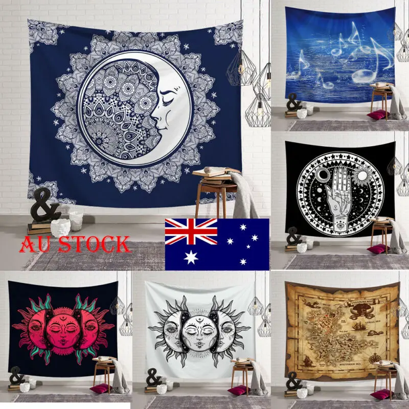 Современная мода 2020 гобелены Солнце Луна ладонь Бохо хиппи стены Висячие