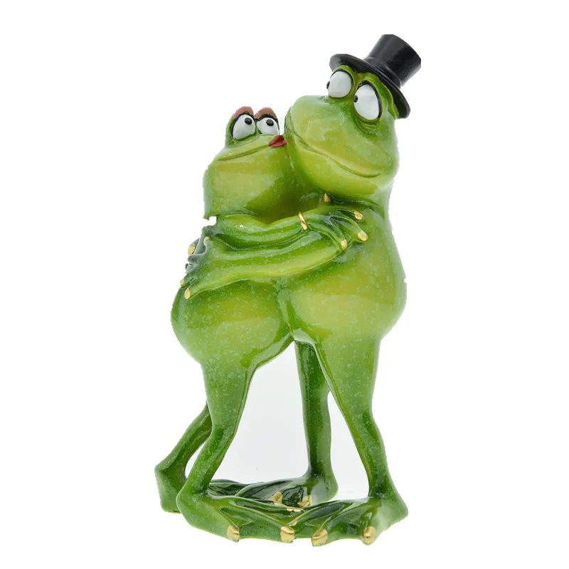 Милая садовая фигурка лягушки MYBLUE из смолы для любителей мультфильмов