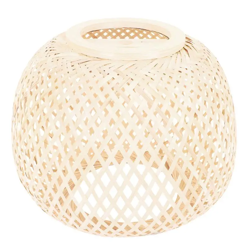 

1pc Bamboo Pendant Lamp Cover Rural Style Bamboo Weaving Lampshade Decor