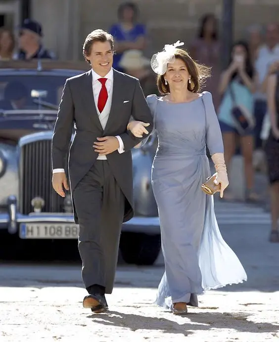 Великолепные платья для матери невесты с рукавом 3/4 серебристо серые