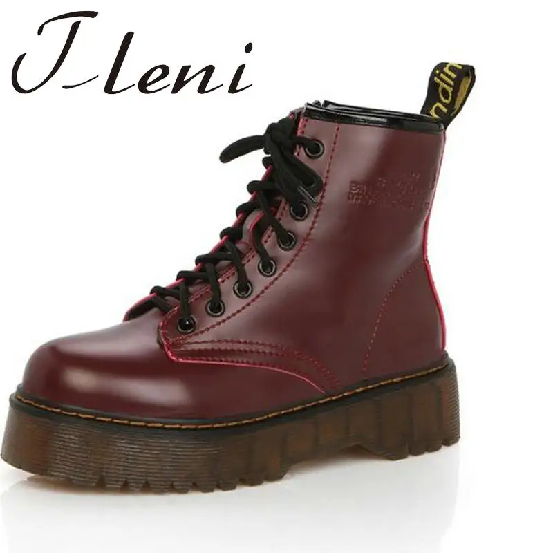 Tleni/Новинка 2019 года Ботинки на платформе высокого качества Женские ботинки